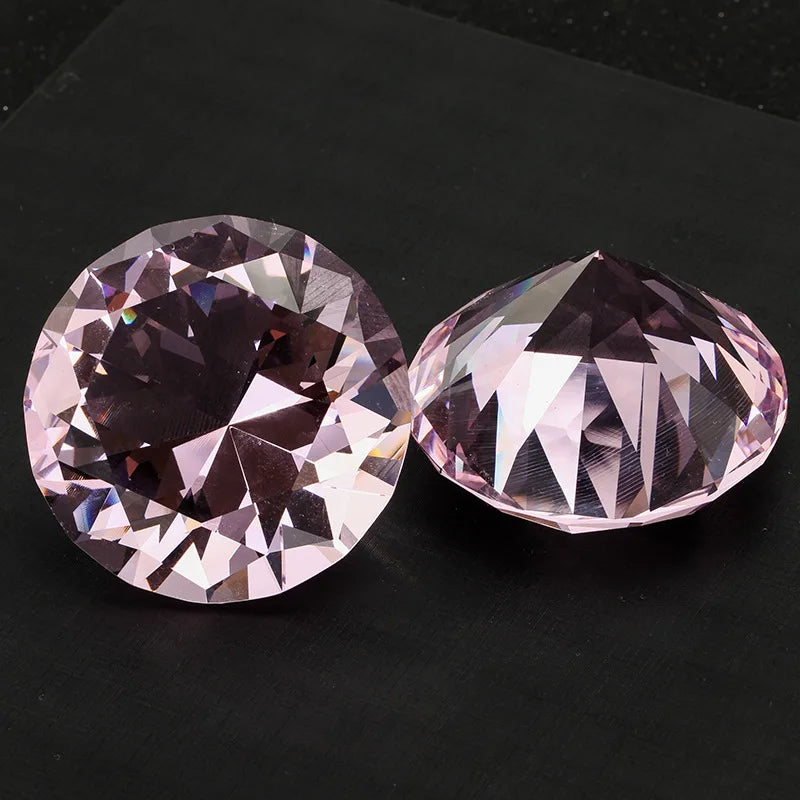10 Colors Crystal Diamond Shaped Paperweight Decorative Cut Glass Giant Gemstone Wedding Office Desktop Ornament Birthday Gif