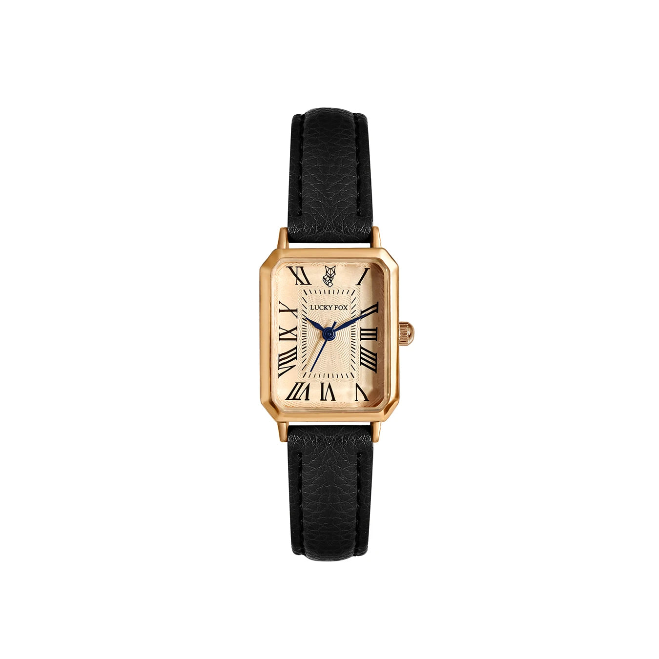 Fashion Retro Digital Dial Casual Watches Square Leather Strap Fashionable Clock Quartz Wristwatch for Women Gift - BLACK