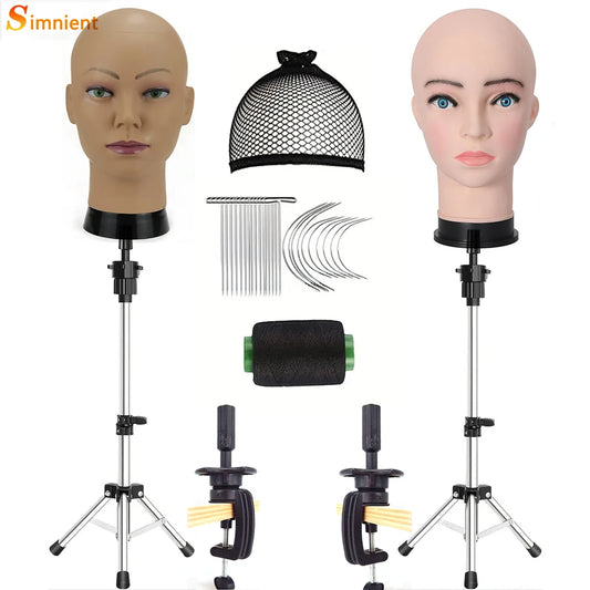 Mannequin Head With Tripod For Making Wig Hat Glasses Mask Display Cosmetology Manikin Head For Makeup Practice Wig Install K