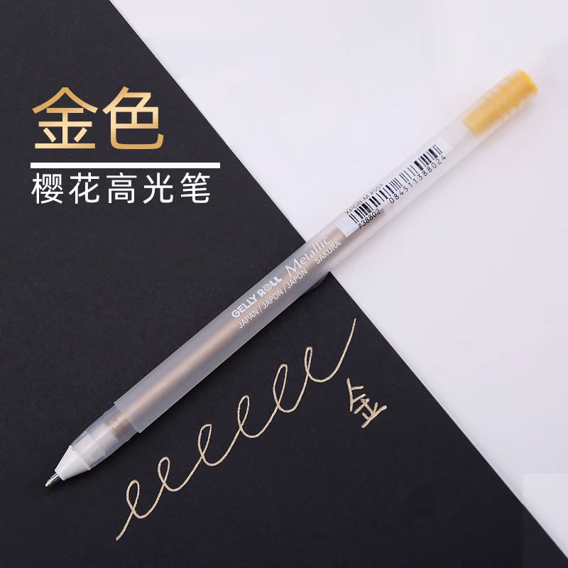 1/3PCS SAKURA Gelly Roll Gel Pens Highlight Marker for Journaling Art Drawing Classic White Ink Assorted Point Fine Medium Bo
