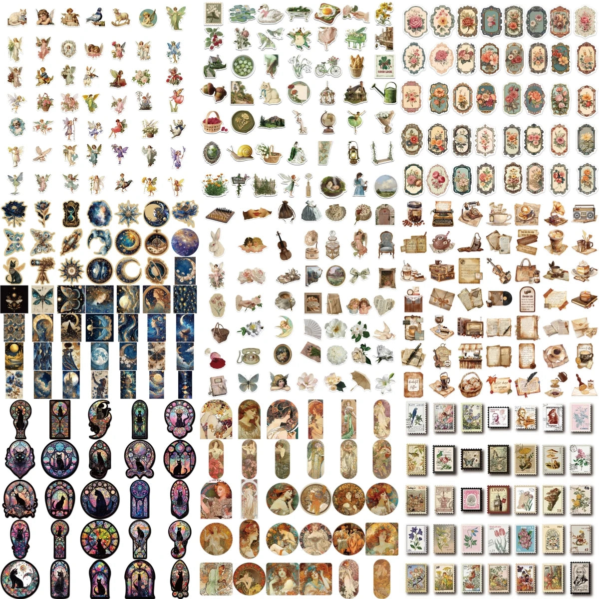 10/30/50PCS Vintage Aesthetic Stickers Series Rural Life Graffiti Children's Toys DIY Notebook Phone iPad Decoration