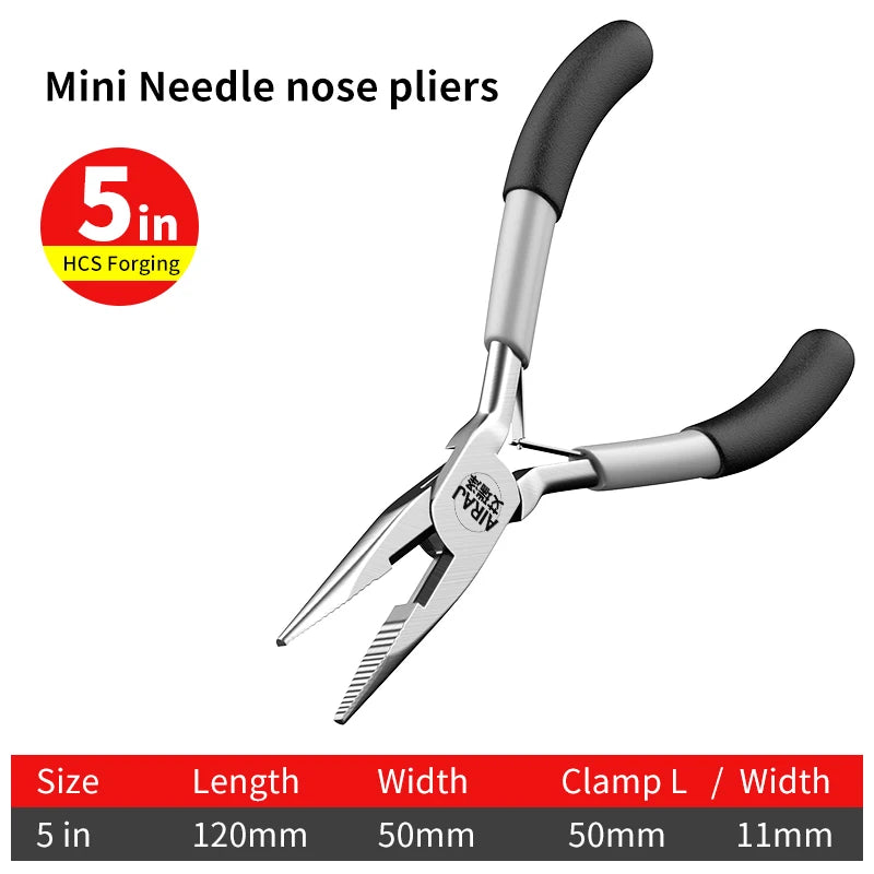Mini Pliers Diagonal Pliers Round Bent Needle Nose Cutter Handcraft Beading Insulated Plier for DIY Small Jewelry Pliers Tool