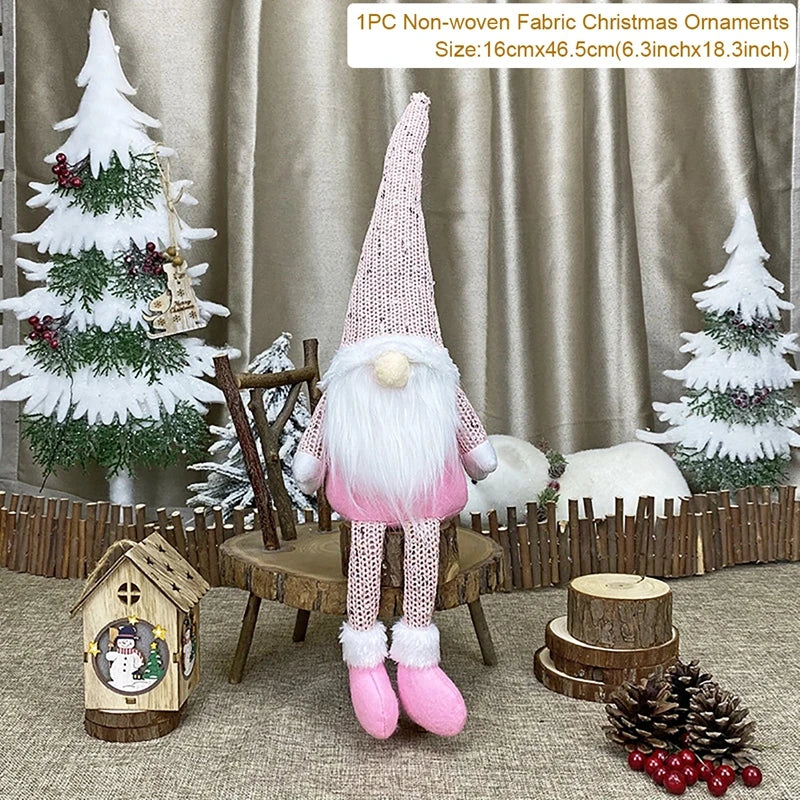Santa Claus Doll Chirstmas Decorations Home 2025 Decor Table Elk Doll Christmas Ornaments Xmas Navidad Gifts Happy New Year 2