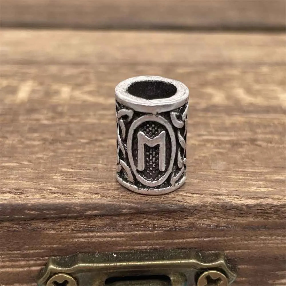 Nostalgia 1pcs Tree Of Life Bead For Hair Beard Braids Norse Runes Viking Symbols Beads For Bracelet Jewelry Making - EHWAZ