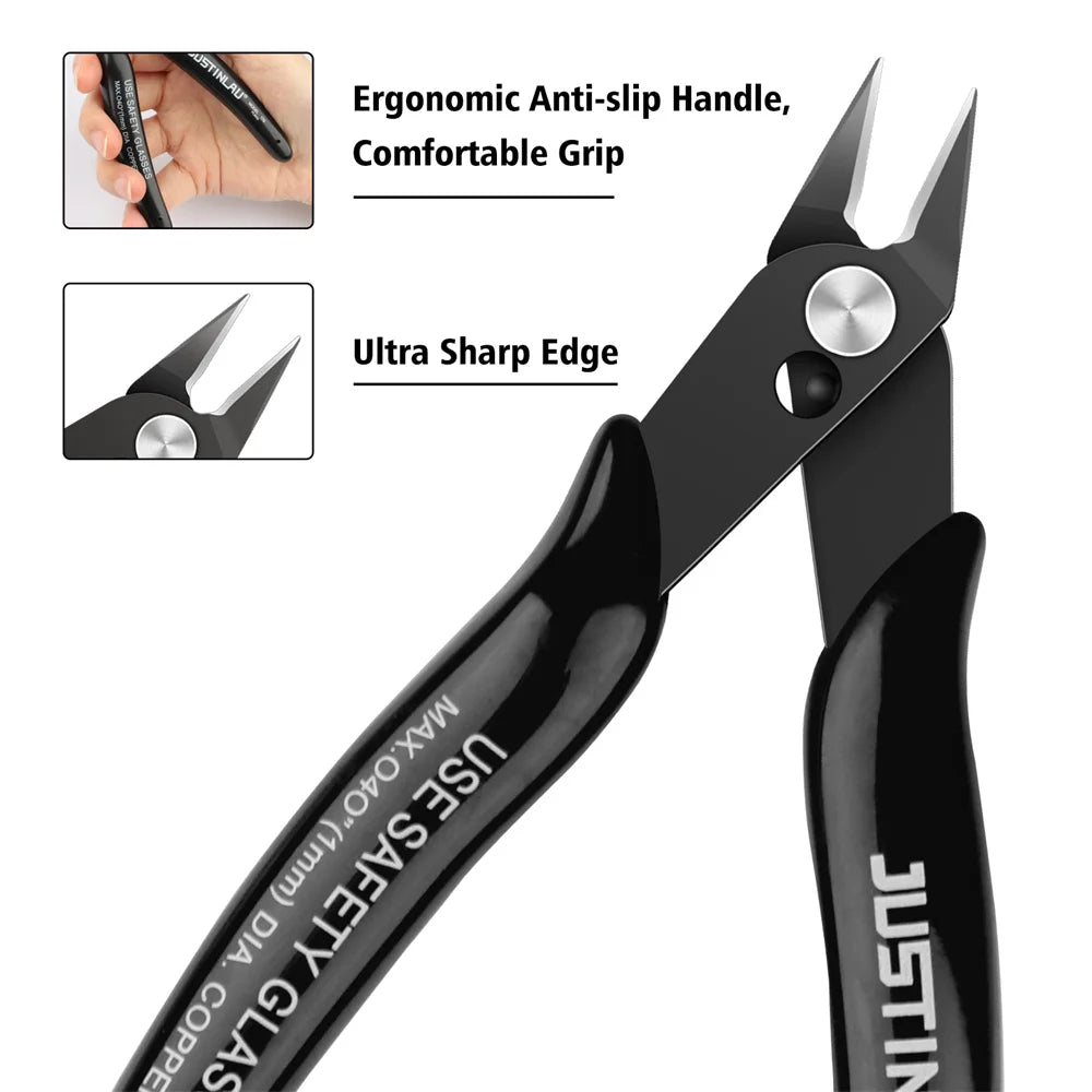2Pcs Mini Nose Cutting Plier Electrical Wire Cable Cutter Metal Side Snips Flush Pliers Convenient Durable Tool