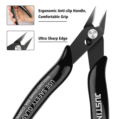 2Pcs Mini Nose Cutting Plier Electrical Wire Cable Cutter Metal Side Snips Flush Pliers Convenient Durable Tool
