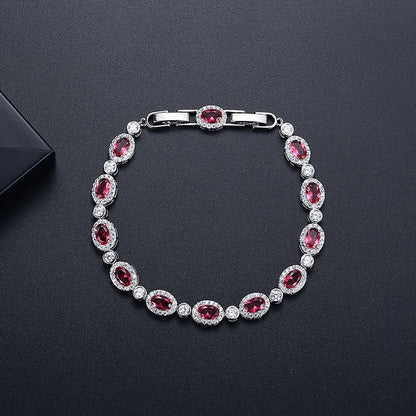 SLBRIDAL Sparkling Charm Fashion Cubic Zircon Bracelets Girls CZ Daily Bracelet Gift Wedding Bridal Bridesmaids Women Jewelry