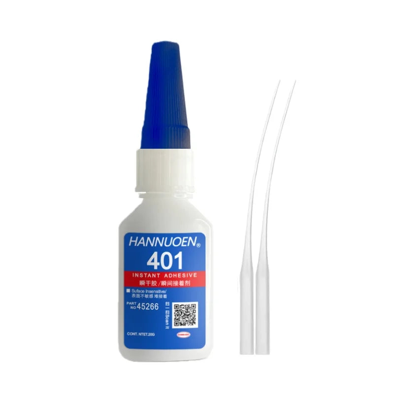Super Glue Strong Bond for Shoes/Glass/Metal/Wood/Plastic,Ceramic Quick Dry Industrial Strength Instant Adhesive - 401-20g-1p