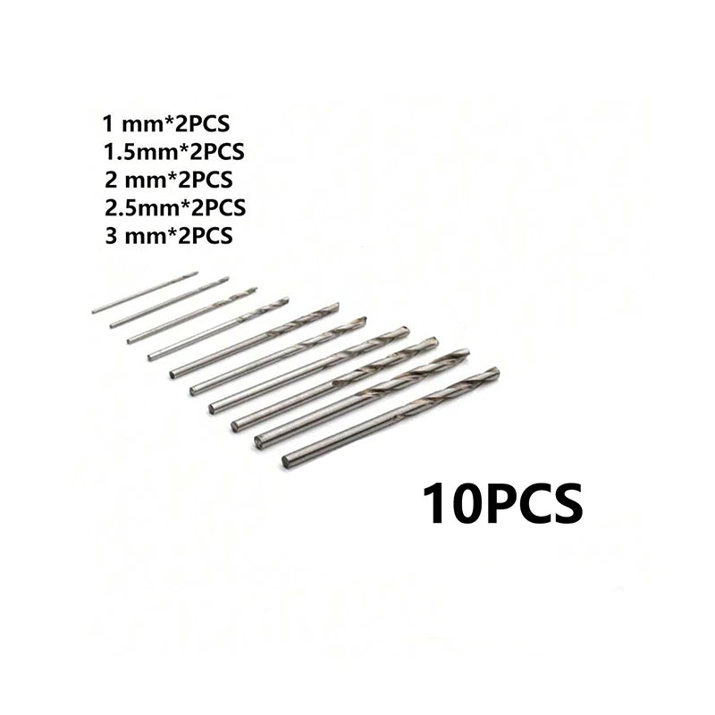 49pcs 0.2-3.4mm Hand Drill Set Mini Aluminum Hand Drill Bit Jewelry Craft Hand Manual Drill Woodworking Tools Drill Bit - Sil