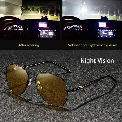 Fashion Vintage Square Frame Unisex Night Vision Glasses Reduce Visual Fatigue Lenses Anti-Glare Anti-Reflective Eyewear