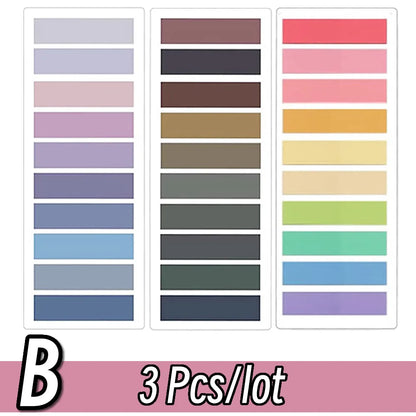 2400S Transparent Colorful Index Creative Memo Pads Office School Stationery Self-Adhesive Stickers Sticky Note Pads - B Set 
