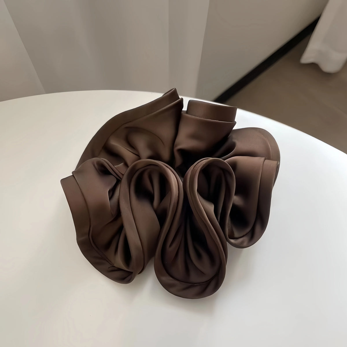 Korean Big Hair Tie Ribbon Scrunchies Satin Elastic Hair Band Bow Women Simple Temperament New Style Ponytail Hair Accessorie