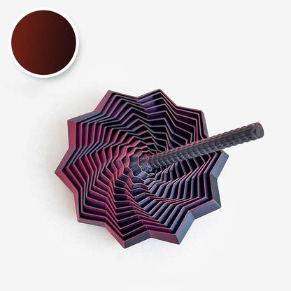3D Printing Expanded Sensory Fidget Star Model Visual Illusion Hexagon Whirling Spiral Ornaments Stress Relief Board Game - B