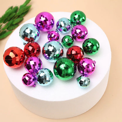 12pcs Silver Disco Ball Cake Topper 1970s Disco Theme Birthday Party Cake Decoration Cowboy Cowgirl Birthday Supplies