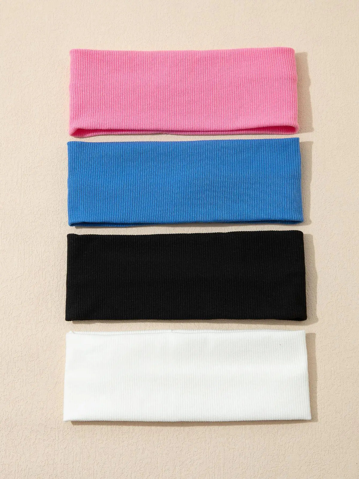 4Pcs Simple Fashion Women Solid Color Elastic HairBands Cute Wash Face Make-up Hair Band Vintage Sports Running Yoga Headband