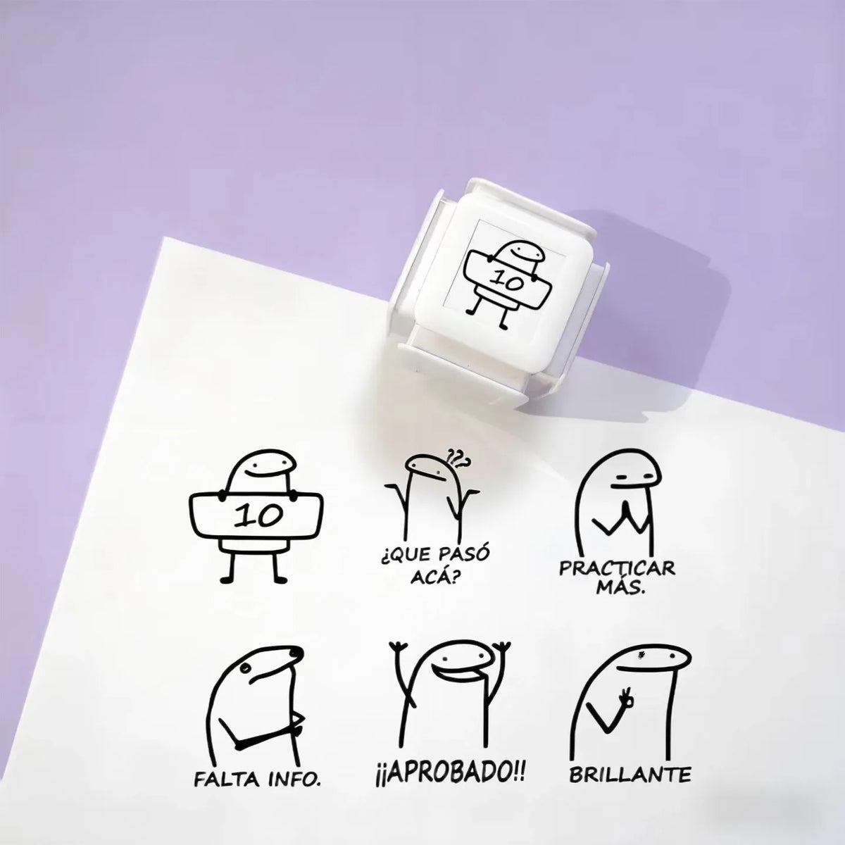 6 Patterns per Educational Teacher Stamps for School Personalized Custom Stamps for Professors and Educators in Spanish Engli