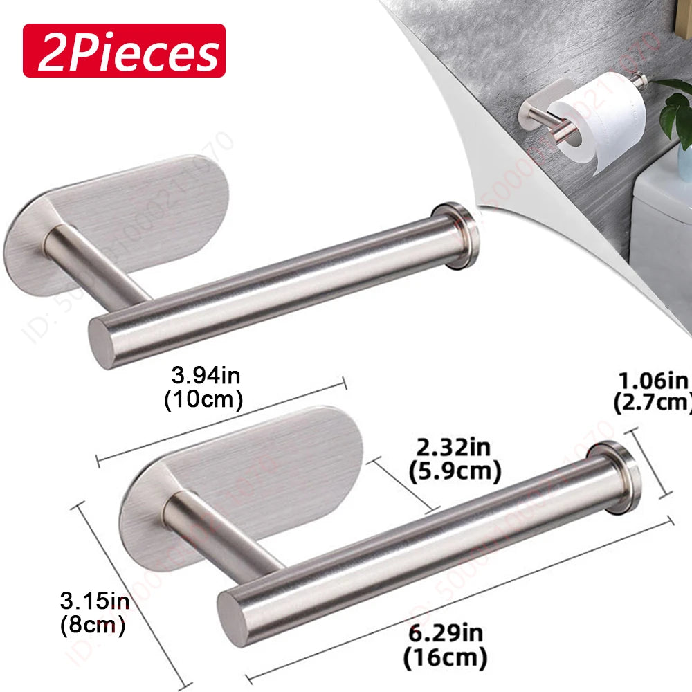 1~2PCS Toilet Paper Rack Bathroom Paper Towel Holder Adhesive Absorbent Paper Dispenser WC Kitchen Hardware Storage Accessori
