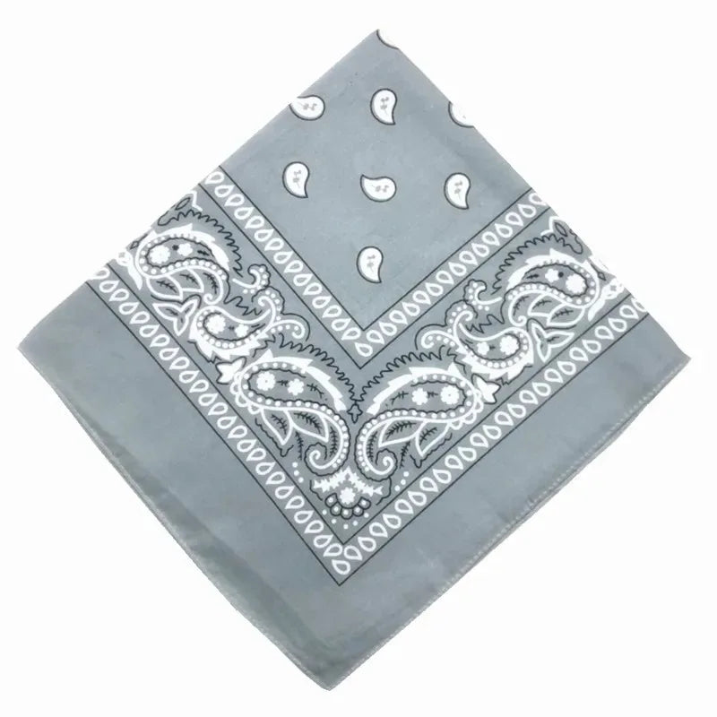 Unisex Men Women Bandana Hairband Cowboy Mens Biker Sports Headwear Wrist Hairwrap Single Sided Head Wrap Scarf Paisley - Gra