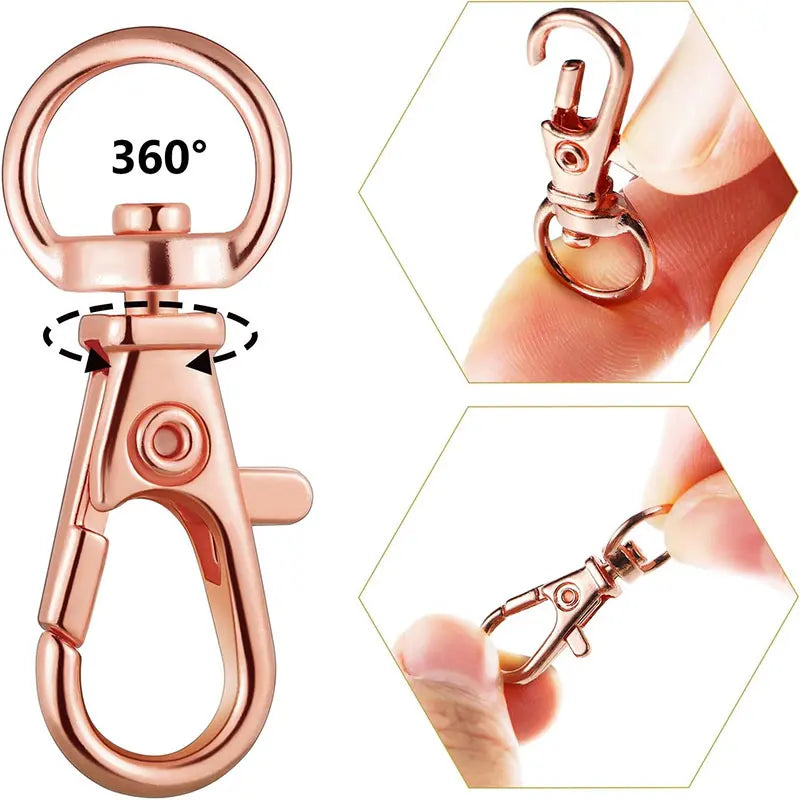 5/10/20PCS Swivel Clasps Lanyard Snap Hooks Key Chain Clip Hook Metal Lobster Claw Clasp for Keychain Sewing Jewelry DIY Craf