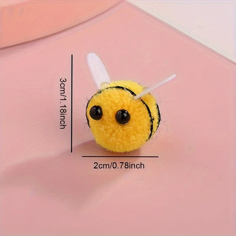 20pcs Cute Mini Bee Pom Pom Decorations for Crafts, Party Favors, Flower Arrangements & DIY Projects