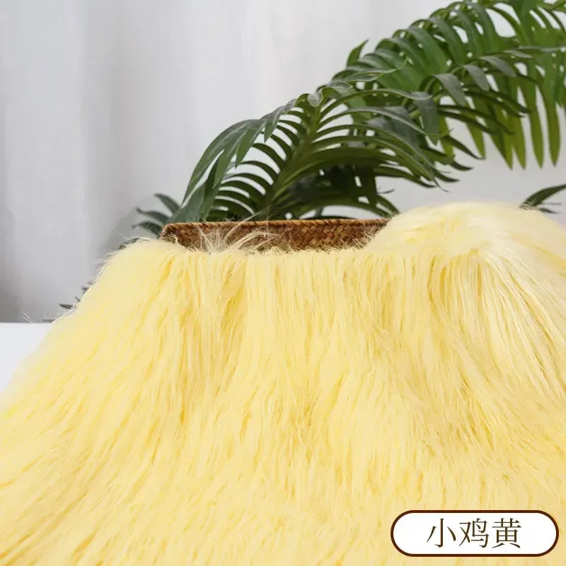 25x45cm 9cmPile Faux Fur Fabric For Sewing Doll Toy Beard Hair DIY Patchwork Material Accessories Home Decoration Cosplay Fab