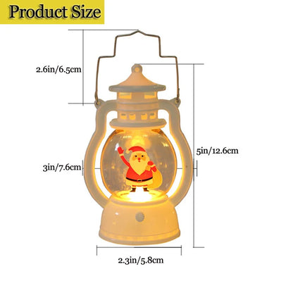 Portable LED Christmas Santa Claus Snowman Lanterns Indoor Decor Lights Battery Powered for Home Xmas New Year Navidad Orname