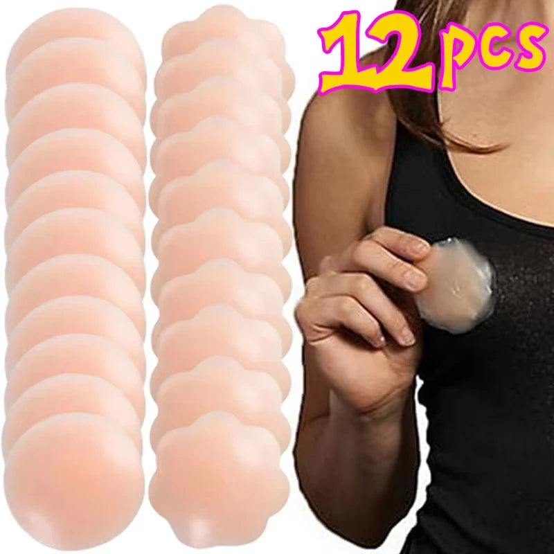 New Reusable Silicone Nipple Cover for Women Bra Sticker Breast Petal Strapless Bra Invisible Boob Pads Chest Pasties Intimat