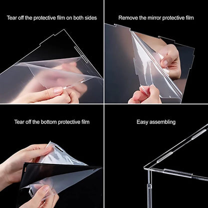 Acrylic Clear Display Case Box Dustproof Protection Showcase Cube Collectibles Show Box for Action Figures,Dolls,Car Model