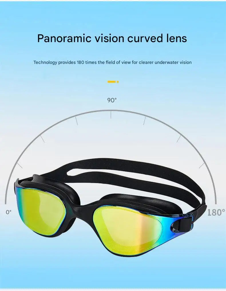 Unisex Adult Swimming Goggles – Anti-Fog Swim Glasses for Men & Women – Adjustable Silicone Waterproof Professional Swim Eyew