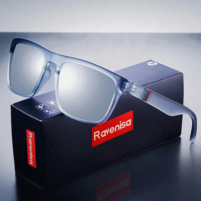 Fashion Square Vintage Polarized Sunglasses Men Women Retro Driving Fishing Sun Glasses UV400 Eyewear - Silver
