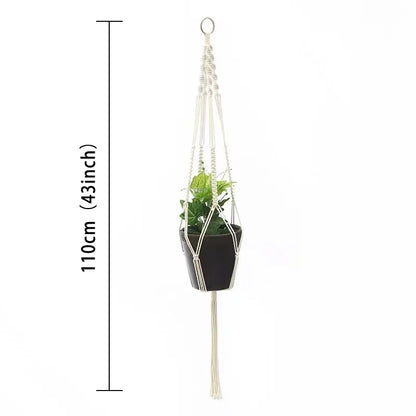 Hanging Plant Handmade Macrame Plant Hanger Flower Pot Planter Hanger Wall Decor Courtyard Garden Hanging Planter Hanging Bas