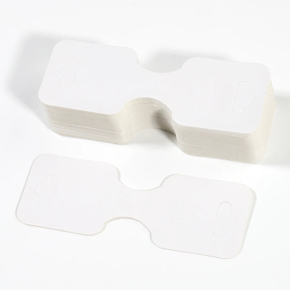 50pcs 9x3.5cm Foldable Kraft Paper Packing Cards for DIY Jewelry Display Holders Handmade Necklace Bracelet Retail Price Tags
