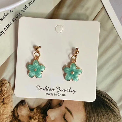 Korean Fashion Choker Necklace for Women Girl Colorful Flower Design Pendant Necklace Cute Romantic Neck Jewelry