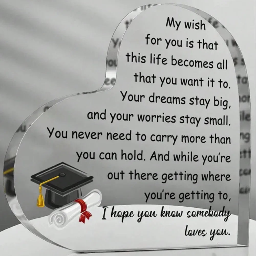 1pc Acrylic Graduation Gift, Master Doctorate Graduation Gift Acrylic Souvenir Gift As Decoration Ornament For Graduating