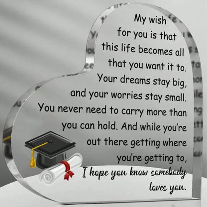 1pc Acrylic Graduation Gift, Master Doctorate Graduation Gift Acrylic Souvenir Gift As Decoration Ornament For Graduating
