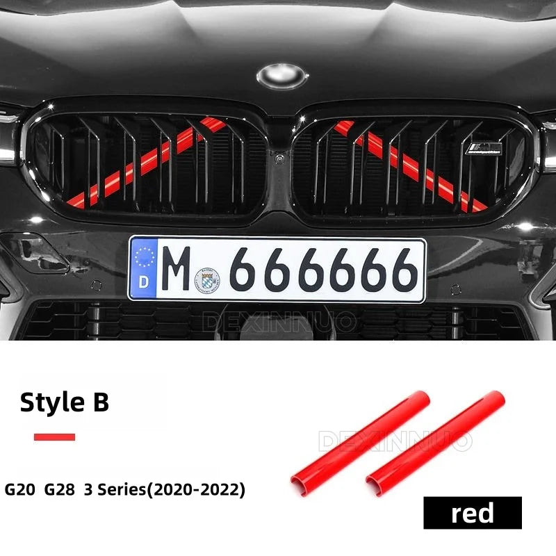 Car Front Grille Trim Strips For BMW E60 F07 F10 F20 F22 F25 F30 F32 F39 F44 F46 F48 G11 G12 G30 G32 G01 G02 G05 G20 1-7Serie