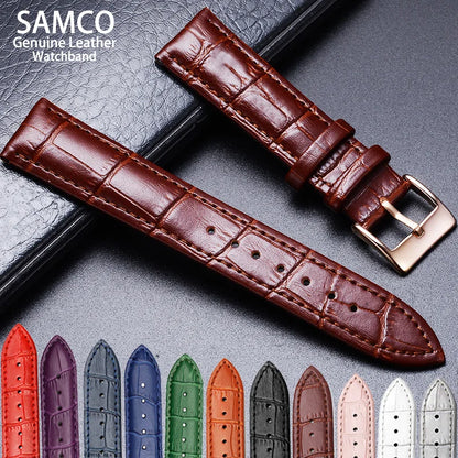 Premium Genuine Leather Watchbands 12/14/16/18/19/20/21/22/24 mm Watch Band Strap Wrist Belt Bracelet + Tool