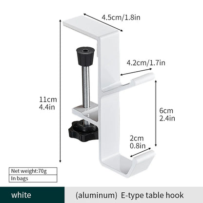 Punch-free Hanging Bag Hook Student Desk Side Hanging Bag Artifact Removable Mobile Handbag Holders Multi-functional Table Ho