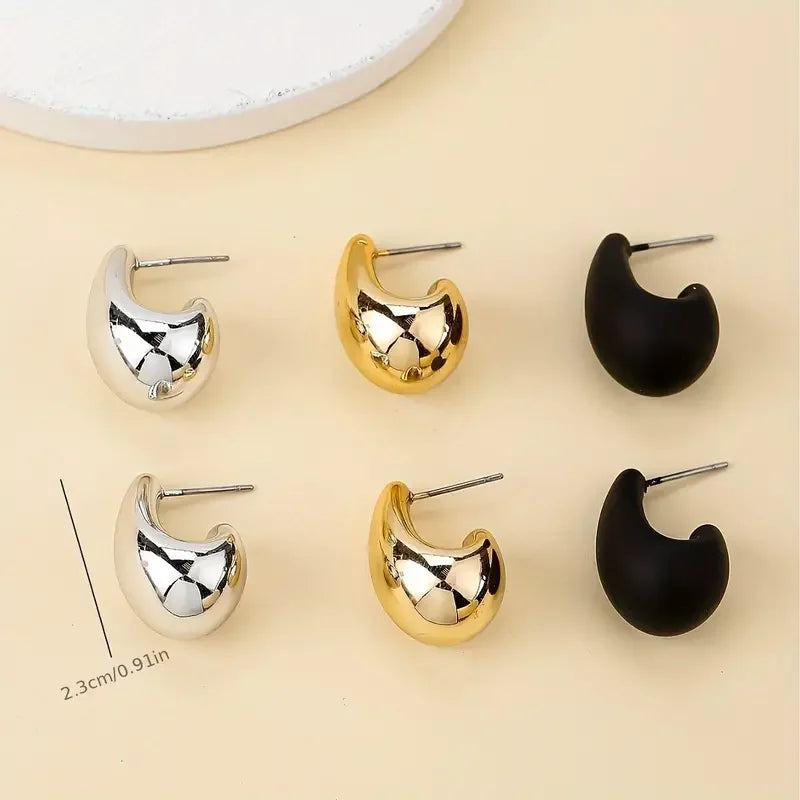 Vintage Elegant Teardrop Stud Earring Set Chic Simple Fashion Lightweight Earrings for Women Daily Wear Party Jewelry Gift 20