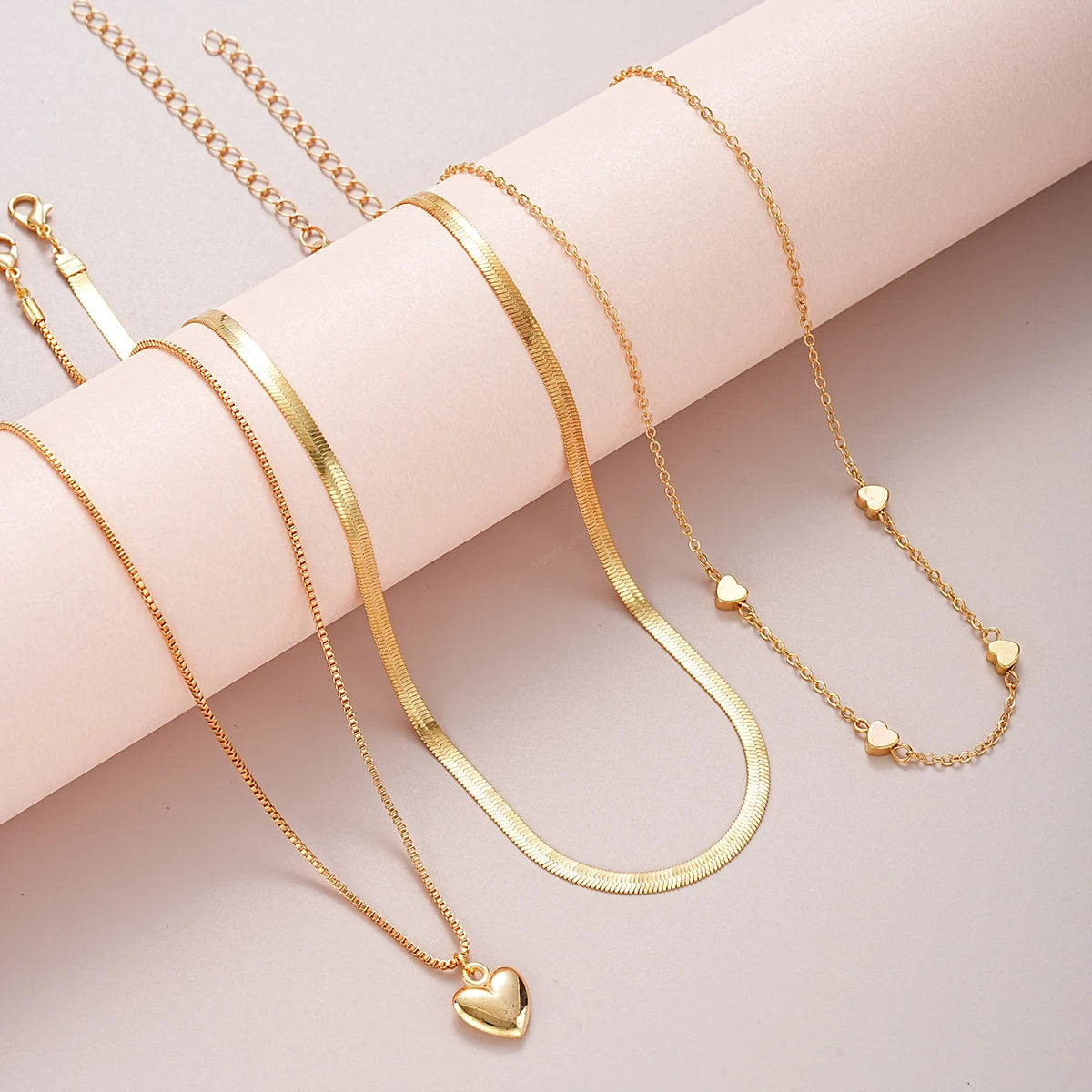 54 Pcs/Set Vintage Elegant Pearl Earrings Ring Heart Pendant Necklace Bracelet For Women Boho Daily Wear Jewelry Set Gifts 20