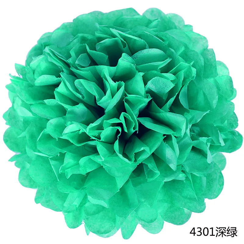5pcs Wedding Decorative Paper Pompoms Pom Poms Flower Ball Party Home Decor Tissue Baby Shower Birthday Christmas DIY Decorat