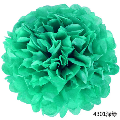 5pcs Wedding Decorative Paper Pompoms Pom Poms Flower Ball Party Home Decor Tissue Baby Shower Birthday Christmas DIY Decorat