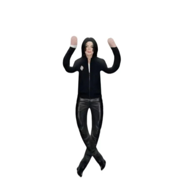 New Style Michael Jackson Cosplay Prop Doll Plush Stuffed Figure Dolls Room Decoration Abstract Joint Mobility Props Gift - F