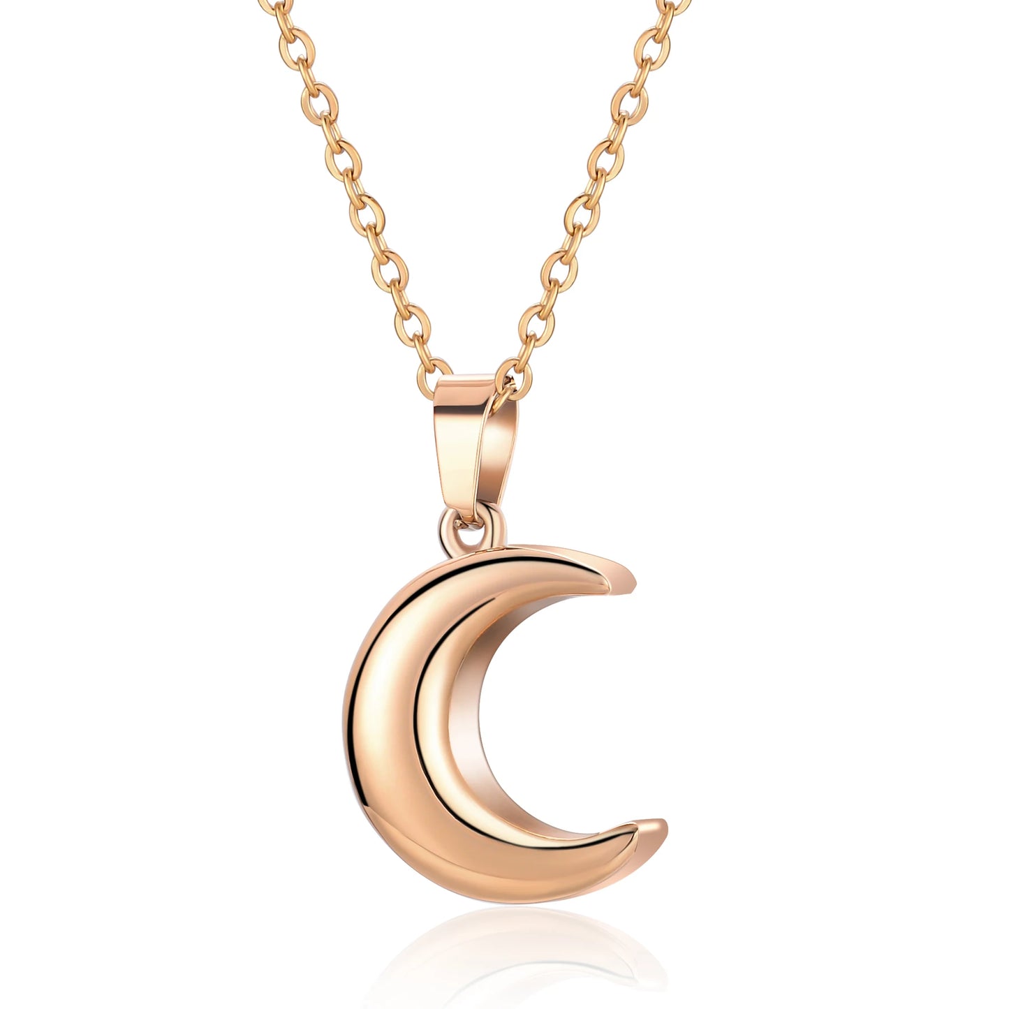 Cremation Jewelry for Ashes Moon Urn Necklace Stainless Steel Memorial Lockets Keepsakes Jewelry for Ashes Pendant - Fill Kit