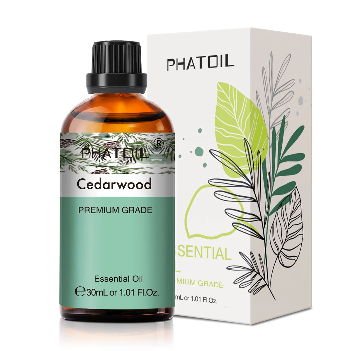 PHATOIL 1PCS Aromatherapy Essential Oil 30ml Lemon Eucalyptus Lavender Bergamot Jasmine Juniper Rose Vanilla Aroma Essential 