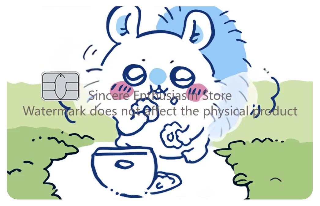 Cartoon Kawaii Chiikawas Credit Card Skin Stickers Cute Matte Sticker for VISA JCB Mastercard and Other IC Card Decorative