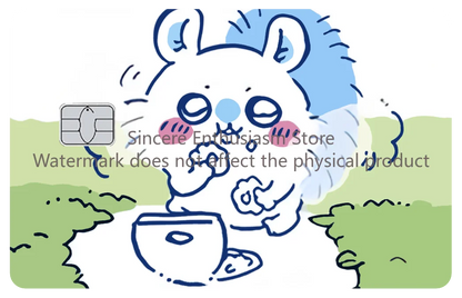 Cartoon Kawaii Chiikawas Credit Card Skin Stickers Cute Matte Sticker for VISA JCB Mastercard and Other IC Card Decorative