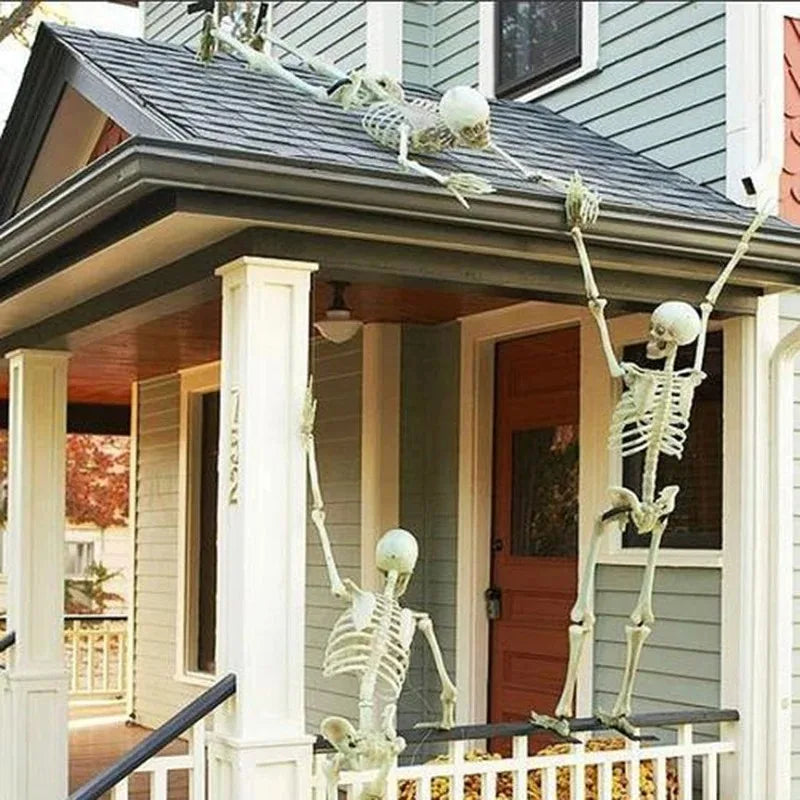 40cm Human Shape Bones Posable Skeleton,Haunted House Horror Props,Halloween Skull Skeleton Party Home Decorations DIY Suppli