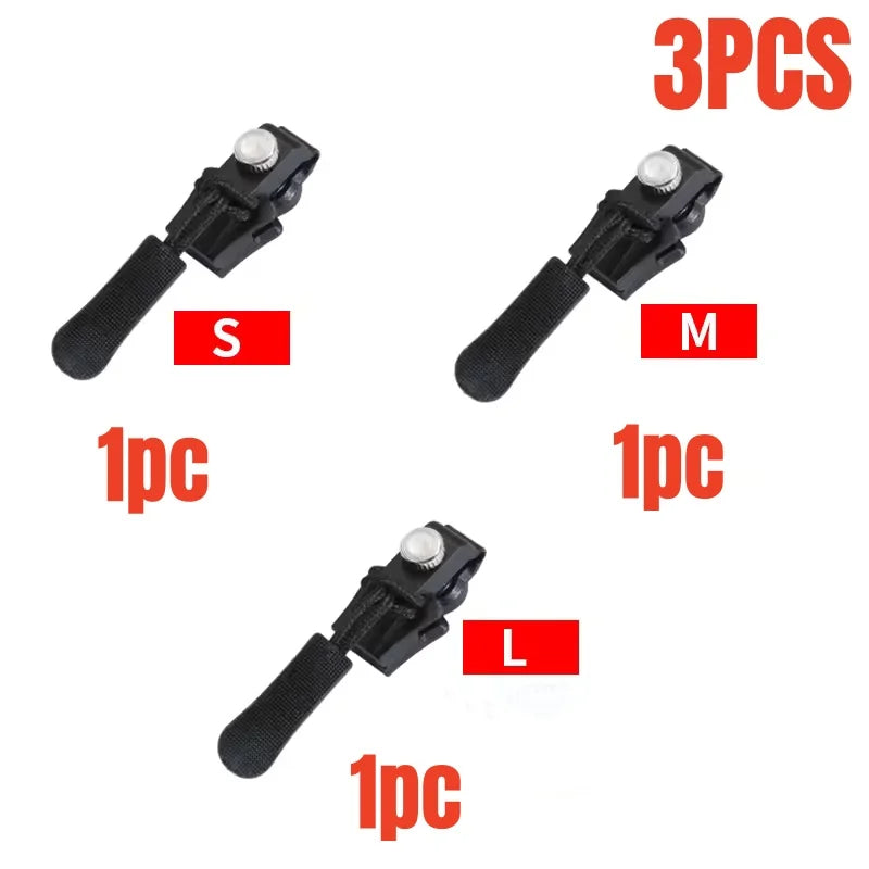 3-12Pcs Universal Zipper Repair Kit Quick Instant Detachable Zipper Head Replacement Zipper Slider Pull Jacket Bags Coat DIY 
