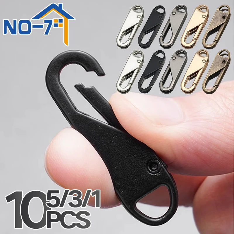 Replacement Zipper Slider Easy Zipper Puller DIY Zipper Repair Kit Sewing Accessories for Luggage Backpack Clothes Pants Wall